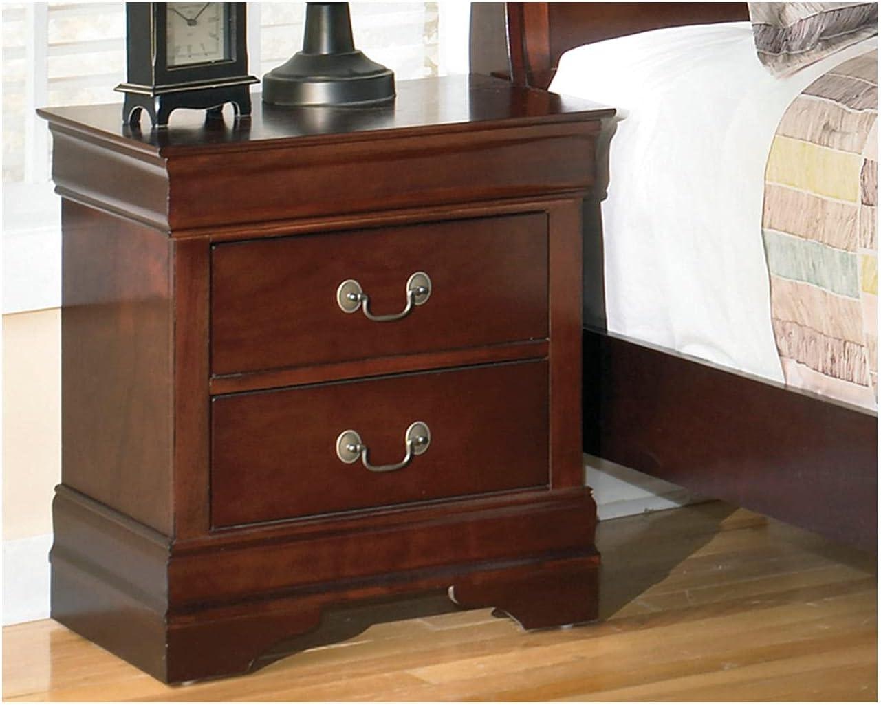 Alisdair Dark Brown Transitional 2-Drawer Nightstand