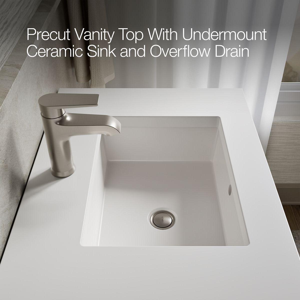 Seer 24" Freestanding Single Bathroom Vanity Cabinet with Sink and Quartz Top