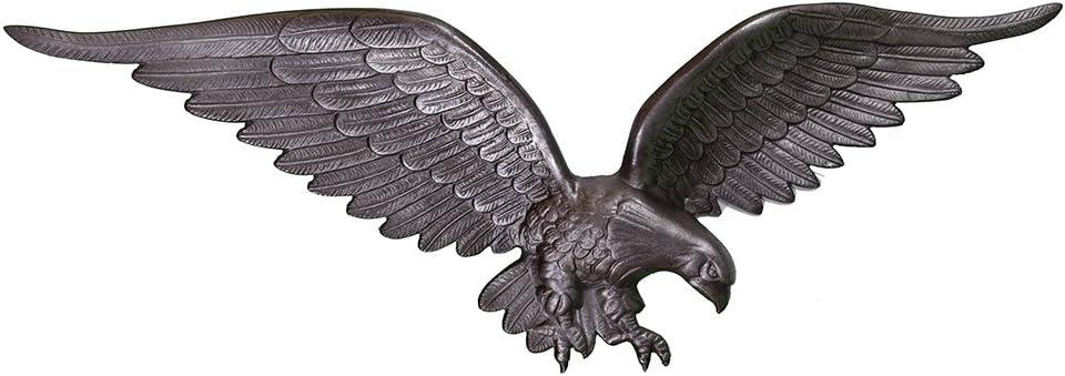 24-Inch Swedish Iron Wall Mounted Eagle Décor