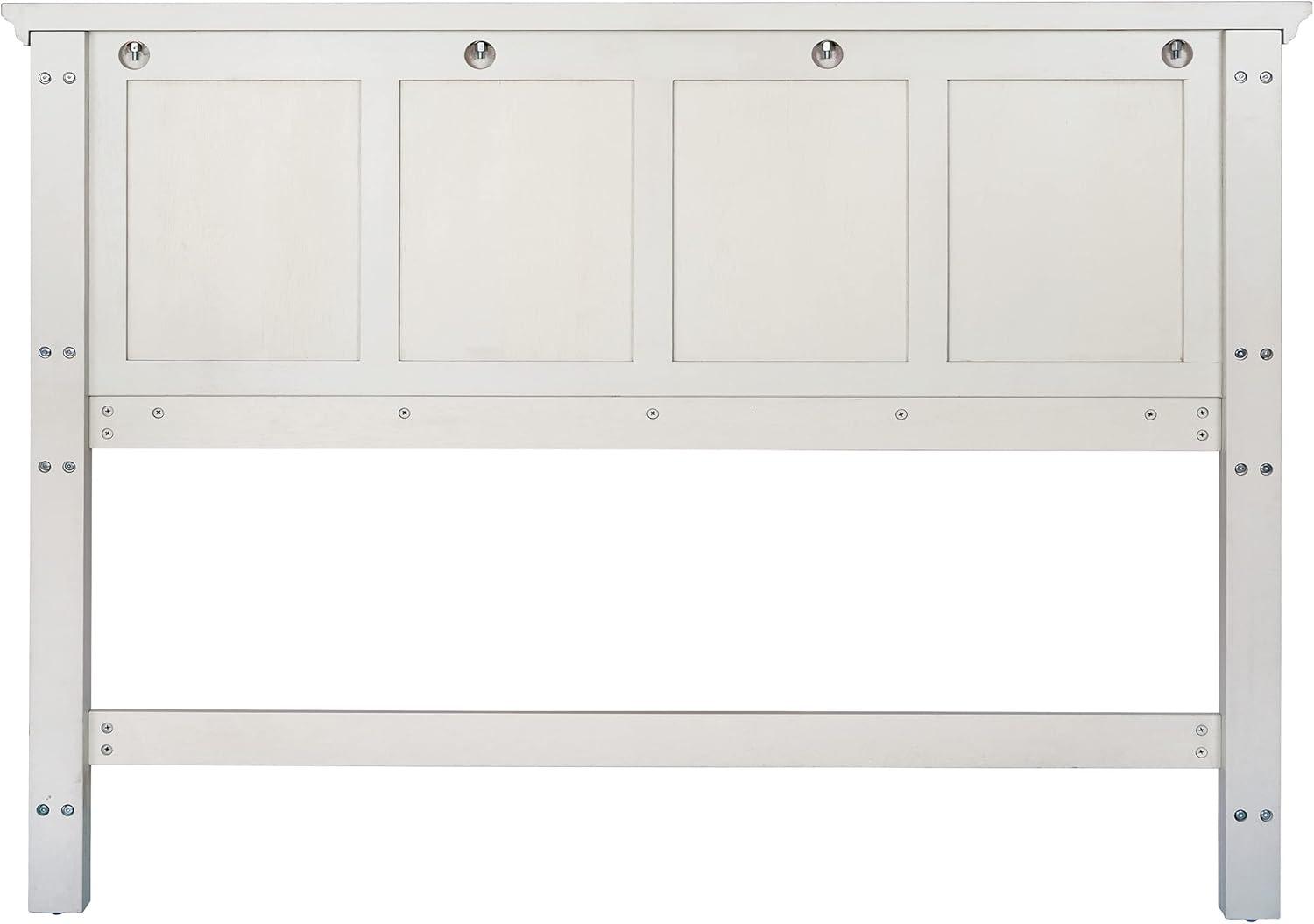 Farmhouse Basics Queen Bed Headboard in Rustic White  Engineered Wood