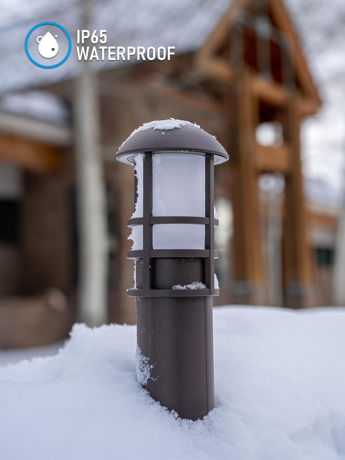 LEONLITE 8-Pack Low Voltage Landscape Lights Pathway, 3W 12V LED Path Lights, CRI90+, IP65 Waterproof Walkway Light, ETL Listed, Oil Rubbed Bronze Aluminum Housing, 3000K Warm White