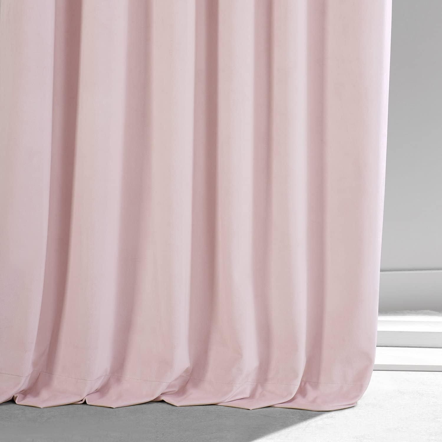 Half Price Drapes Signature Rose Water Plush Velvet Hotel Blackout Curtains(1 Panel), 50W X 108L