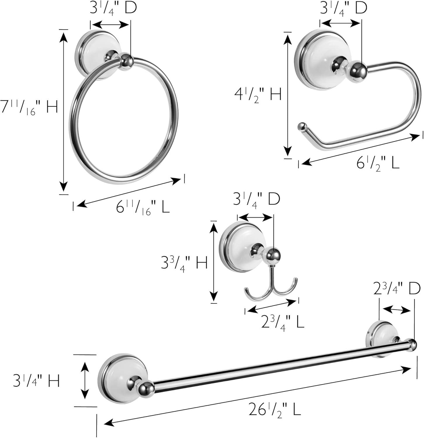 Savannah 4 - Piece Bathroom Hardware Set