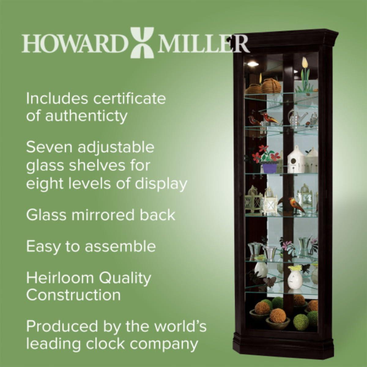 Howard Miller Duane Curio Cabinet 680487 Black Satin