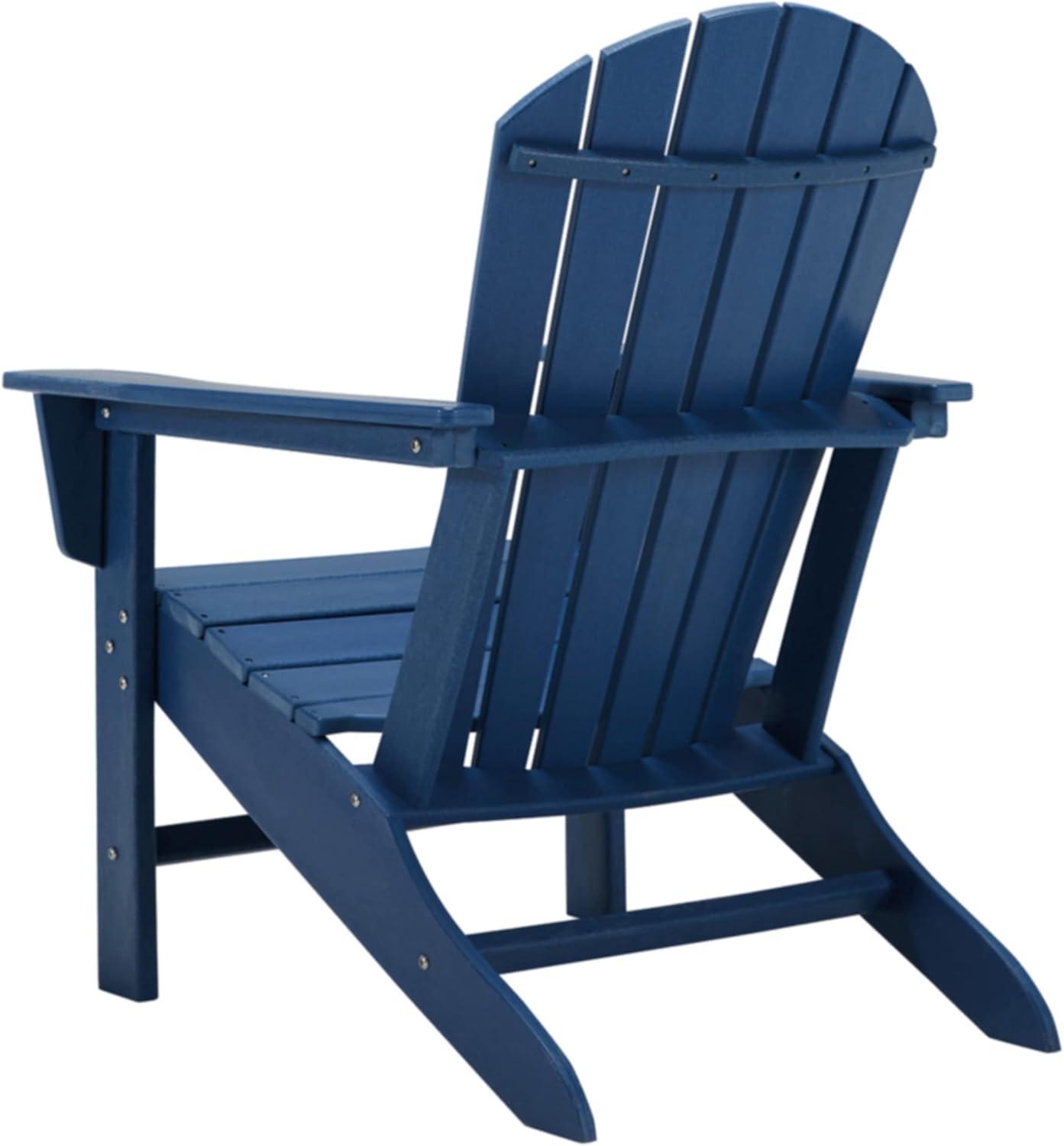 Blue High-Density Polyethylene Adirondack Chair with Arms