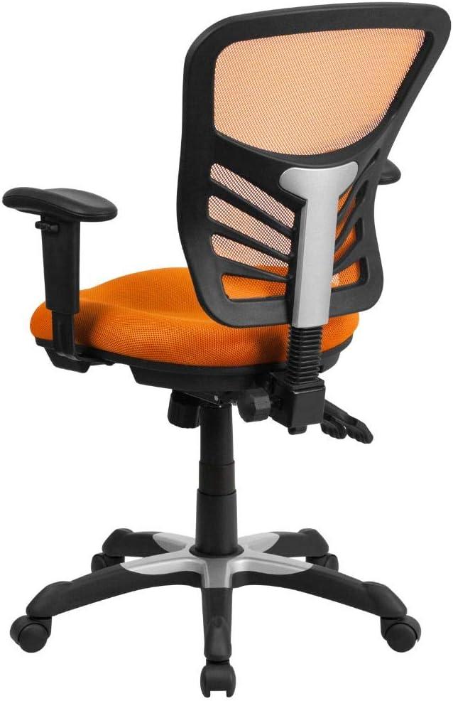 Flash Furniture Mid-Back Mesh Multifunction Executive Swivel Ergonomic Office Chair with Adjustable Arms