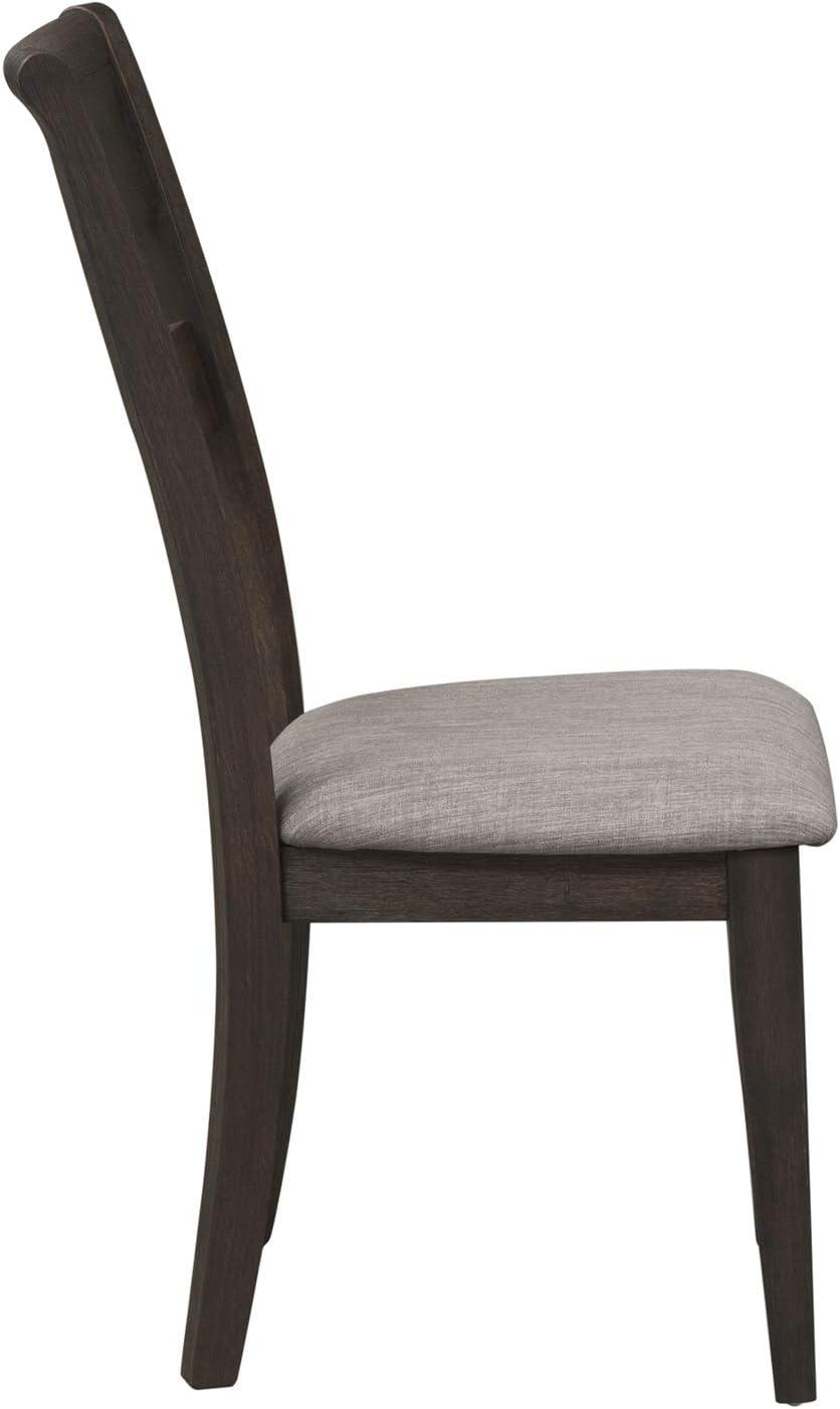 Double Bridge Dark Brown Splat Back Side Chair (RTA)-Set of 2