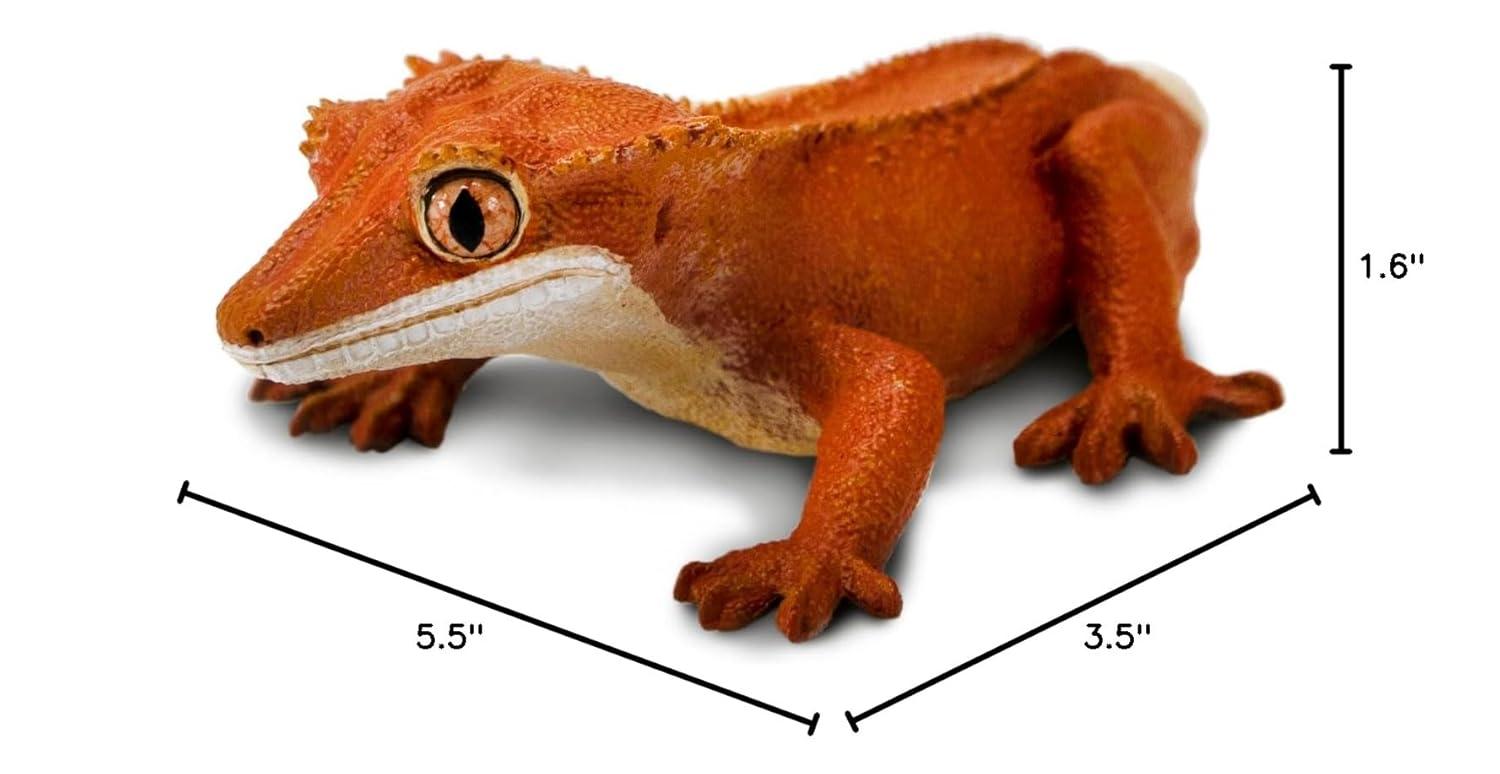 Safari Ltd. Crested Gecko Figurine - Realistic 5.5" Reptile Figure - Educational Toy for Boys, Girls & Kids Ages 3+