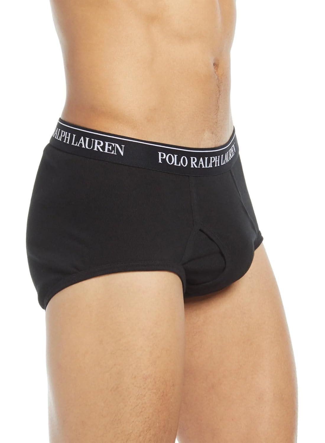 Large Black Cotton Regular Fit Briefs