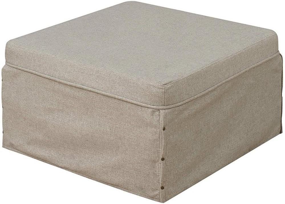 Convenience Concepts Designs4Comfort Folding Bed Ottoman, Soft Beige Fabric