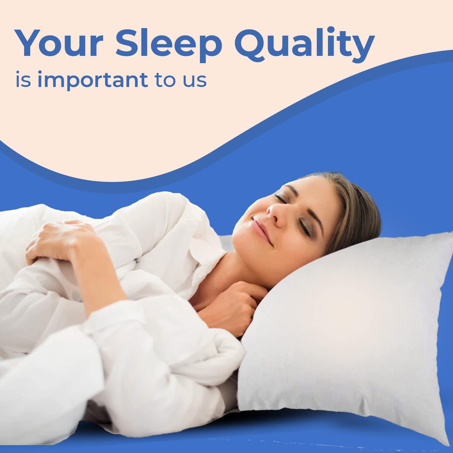 ContinentalBedding Continental Bedding Firm Down Pillows, 2-Pack, 550FP, 75% Down 25% Feather, 400TC Cotton Cover (Set of 2)