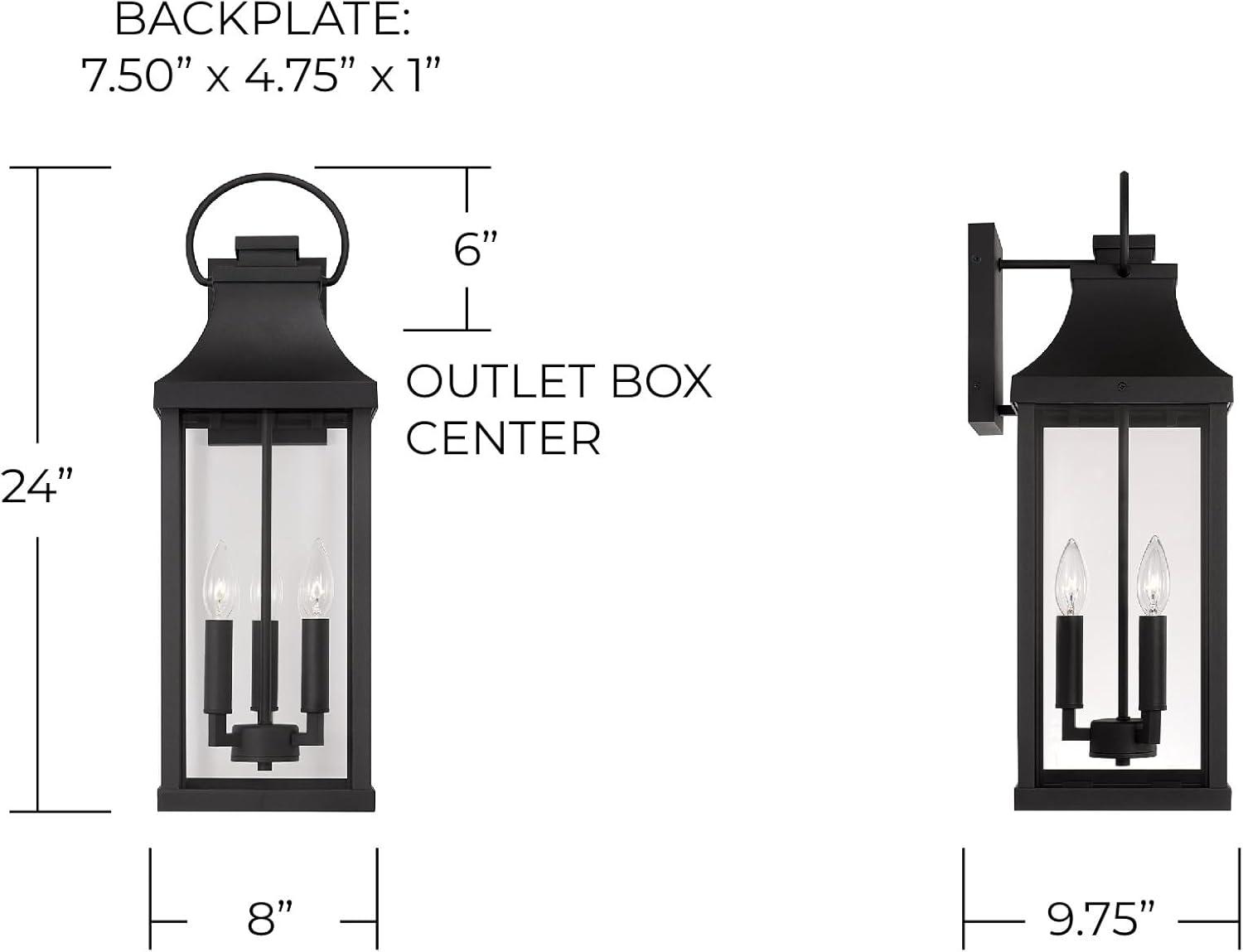 3 Light Outdoor Aluminum Wall Light