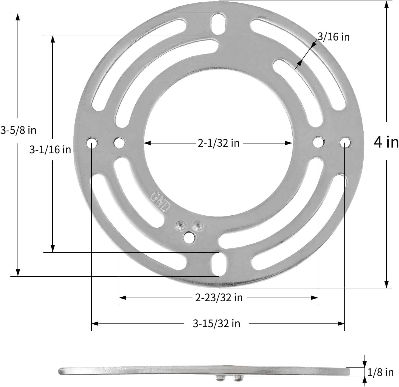 2 Pack Universal Light Fixture Mounting Bracket, 4 Inches Diameter Steel Round Light Crossbar, Mounting Bracket for Wall Light, Ceiling Light, Chandelier