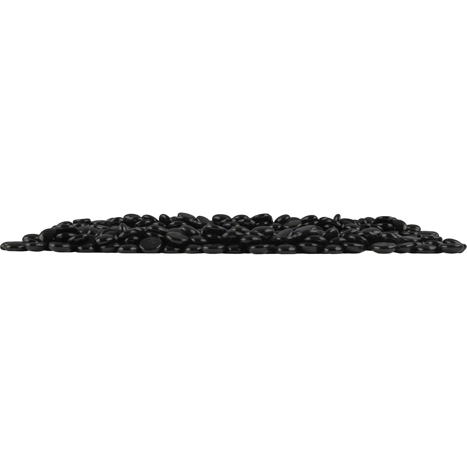 Pure Garden 10lbs Fire Pit Glass Rocks - 3/4-Inch Glass Marbles for Fireplaces, Landscape, Aquariums, or Vases