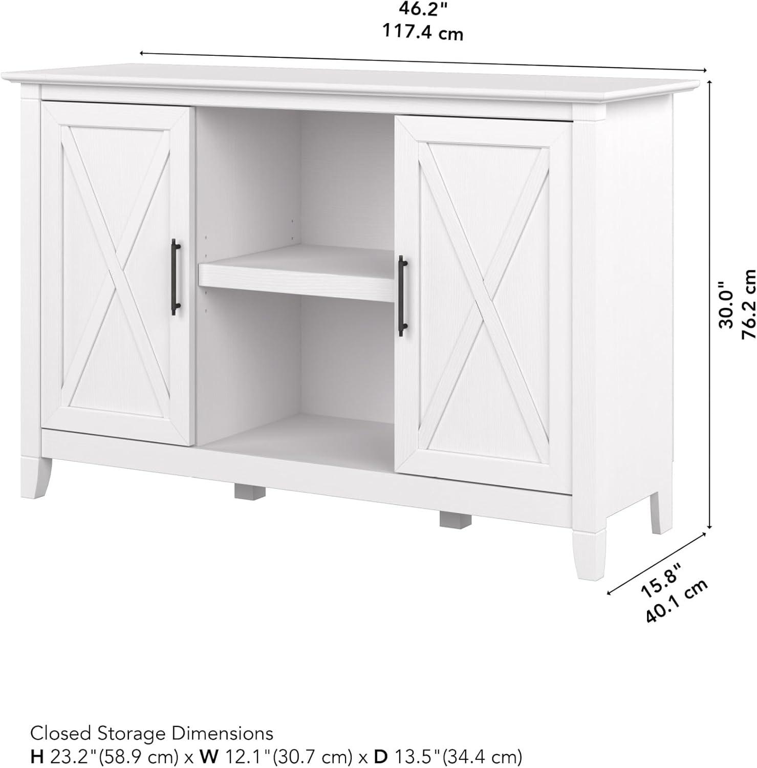 1 1 30-inch Accent Cabinet with Doors and 4 Shelves, Pure White Oak (KWS146WT-03)