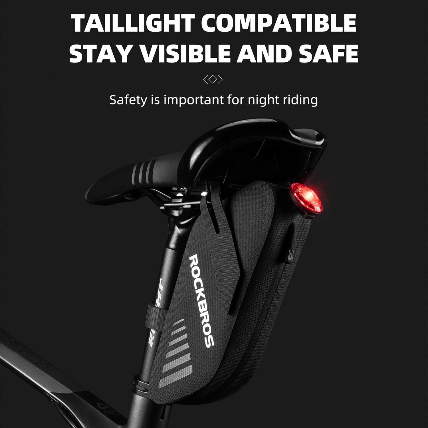 ROCKBROS Bike Seat Bag Frame Bag Bike Rear Saddele Bag Top Tube Bag Bike Bag Waterproof 0.6L Lightweight Bike Accessories for Mountain MTB Road Foldable Bikes