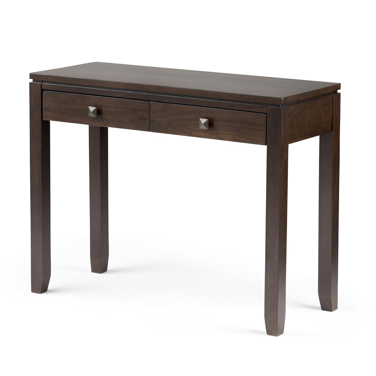 Simpli Home Cosmopolitan 38"W Solid Wood Storage Console Table with 2 Drawers