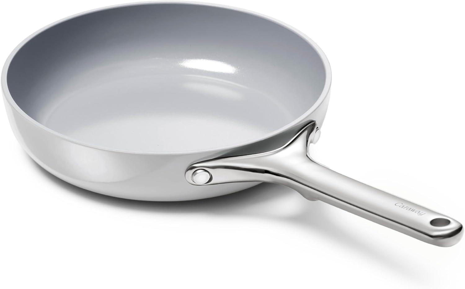 Caraway Nonstick Ceramic Mini Fry Pan (1.05 qt, 8") - Non Toxic, PTFE & PFOA Free - Oven Safe & Compatible with All Stovetops (Gas, Electric & Induction) - Gray