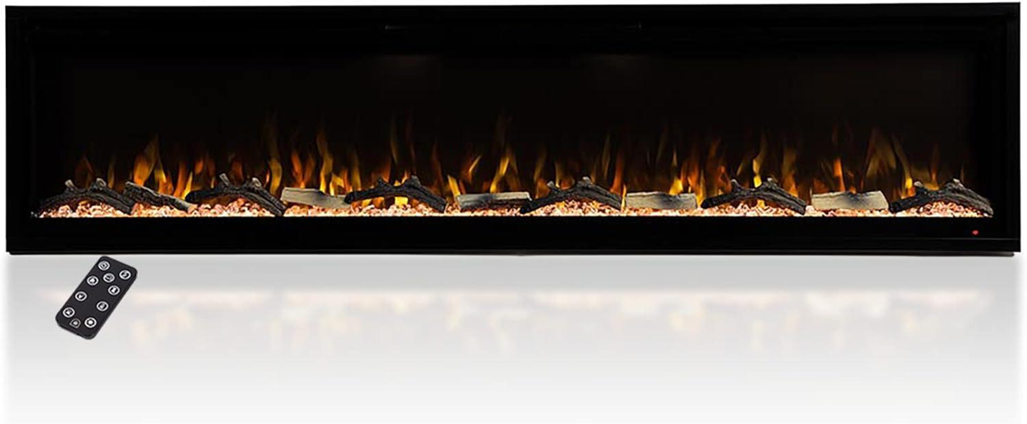 Modern Ember Aerus Smart Linear Electric Fireplace, Multiple Flame Colors-Voice Assistant Compatible