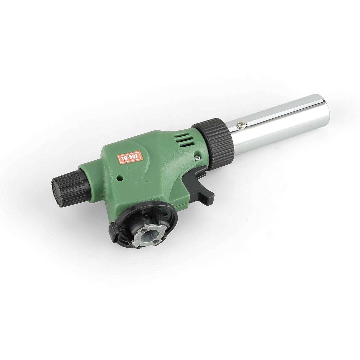 Versatile Butane Torch Kitchen Blow Lighter, With Adjustable Flame for Cooking, Creme Brulee, Sushi, Searing, Baking, BBQ - Professional Cooking Torch (Butane Gas Not Included)