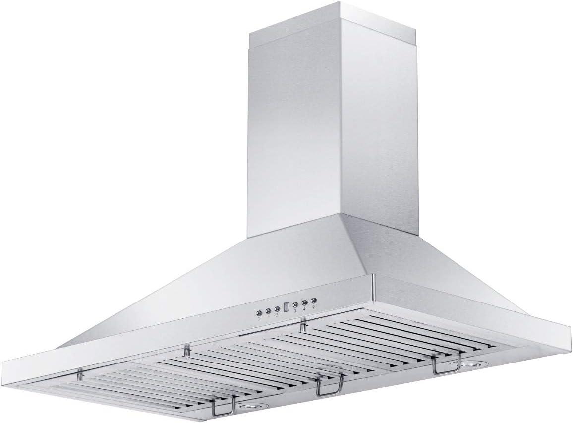 36" 400 CFM Convertible Wall Mount Range Hood in Brushed Stainless Steel