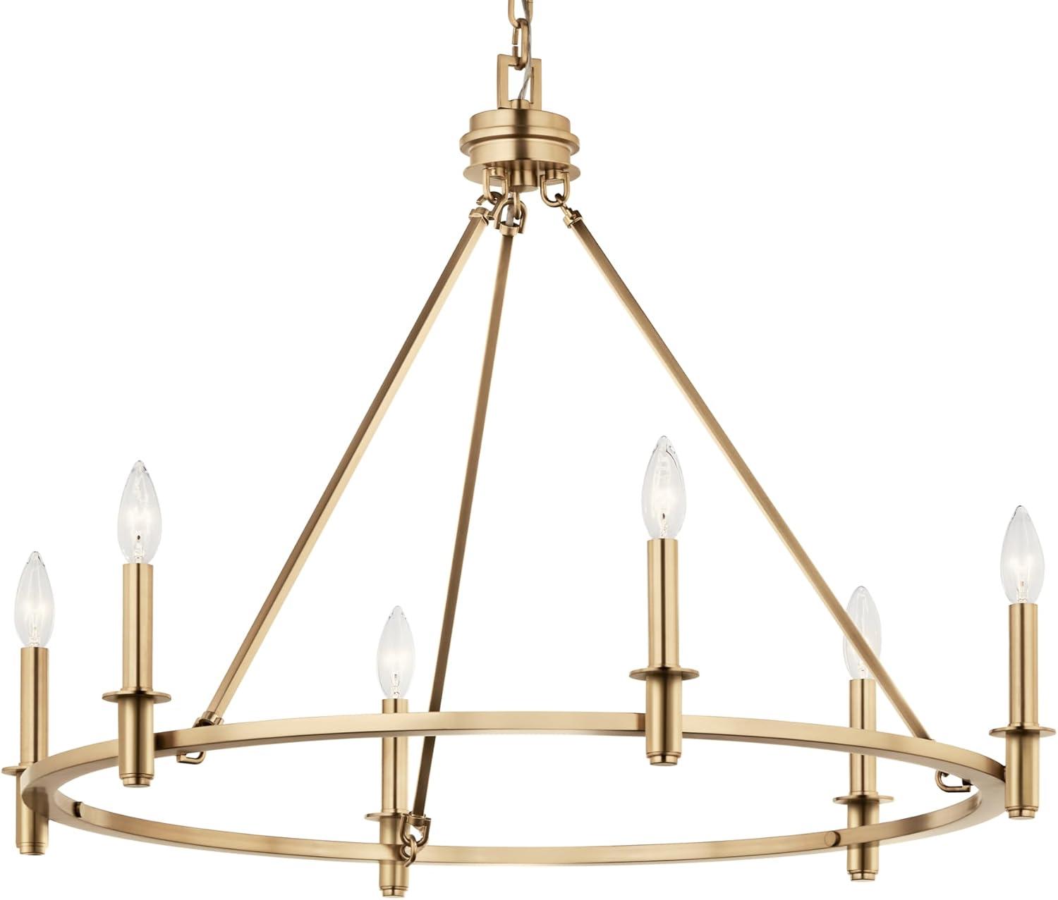 Kichler 52705 Carrick 6 Light 33" Wide Taper Candle Ring Chandelier - Bronze