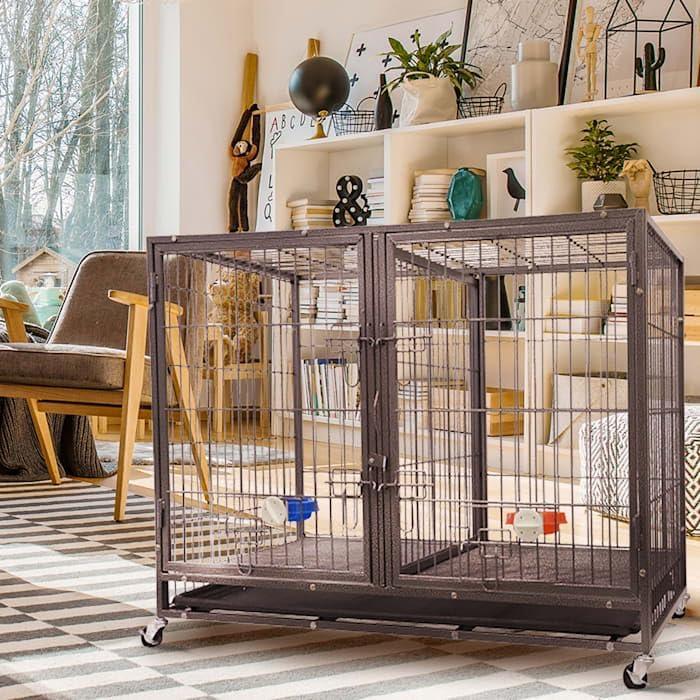 Go Pet Club Metal Collapsible Pet Crate with 3 Doors