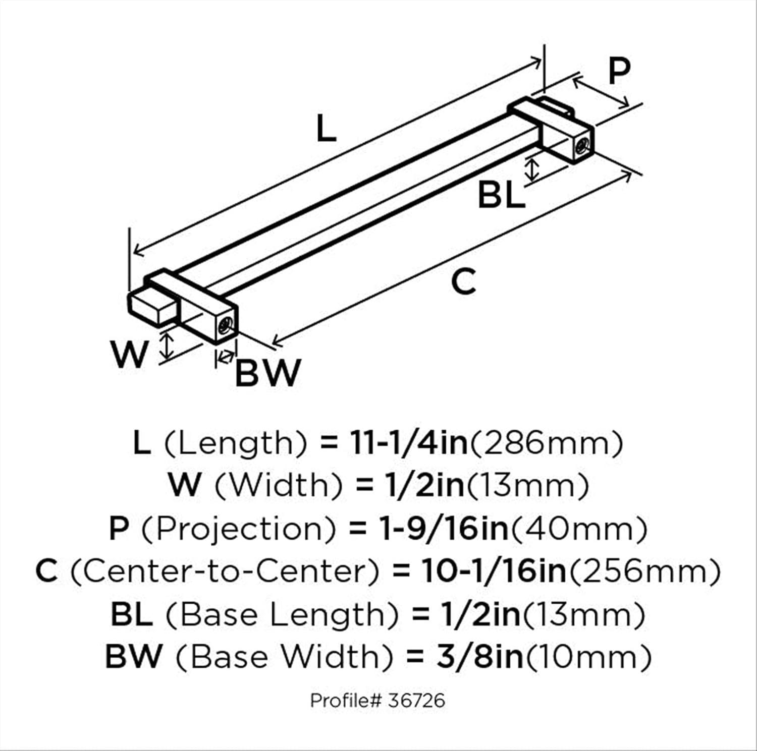 Mulino Center to Center Bar Pull