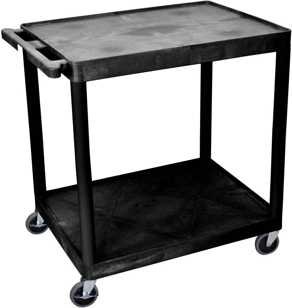 A-TO-Z SUPPLY HE38-B Utility Cart - Two Shelves Structural Foam Plastic