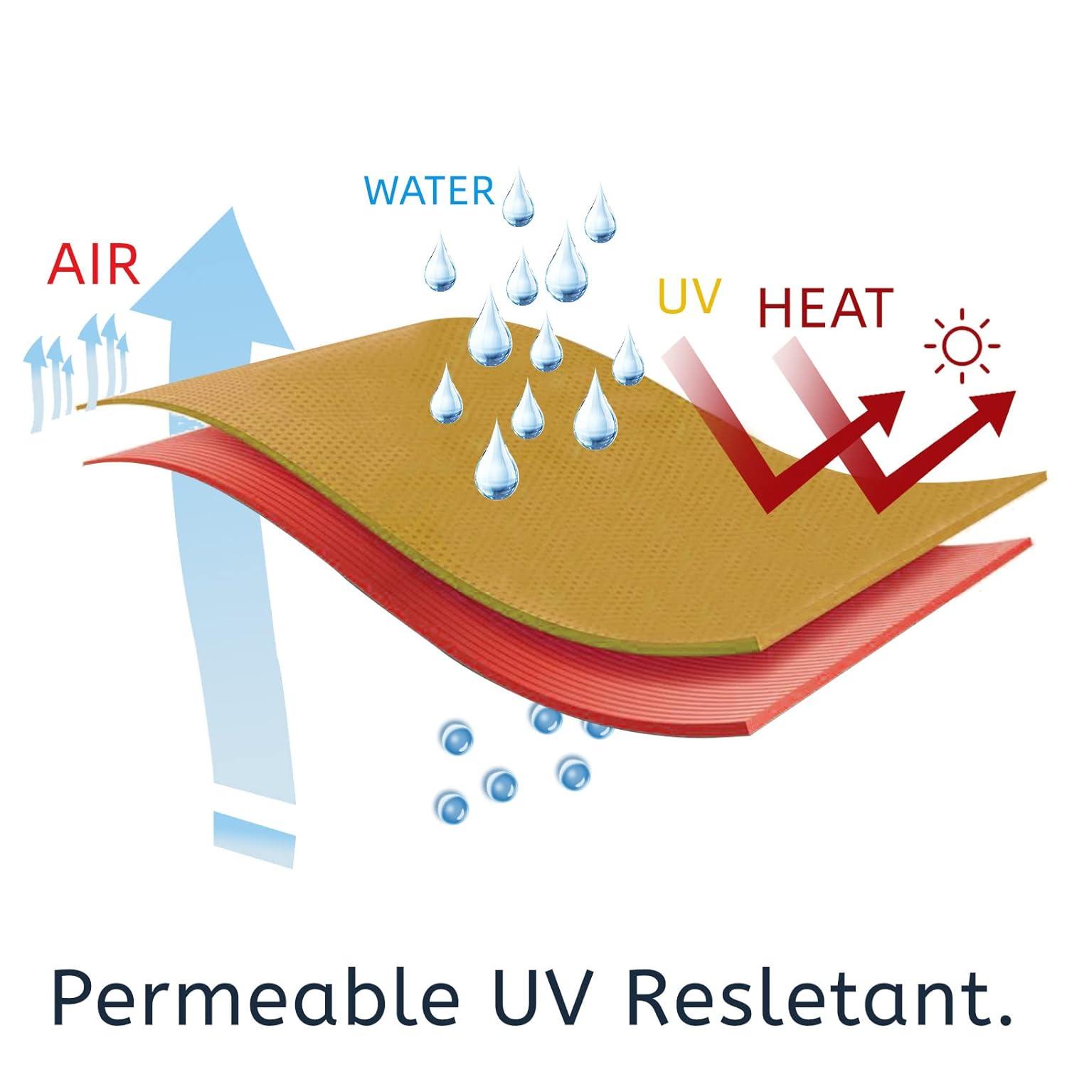 SUNNY GUARD Sun Shade Sail 10/12/16.5/20FT Triangle UV Block Sunshade Canopy for Outdoor, 16.5'x16.5'x16.5' Cream