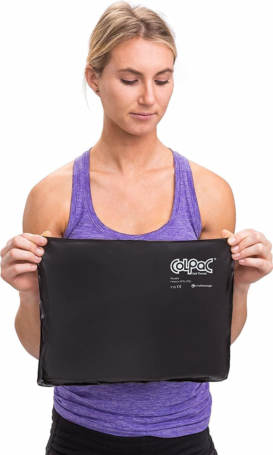 Chattanooga ColPac - Reusable Gel Ice Pack - Black Polyurethane - Standard - 10 in x 13.5 in - Cold Therapy - Knee, Arm,