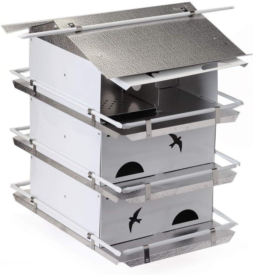 Birds Choice 20" Silver Purple Martin House Watersedge Suites: Aluminum, Weather-Resistant, Pole Mount