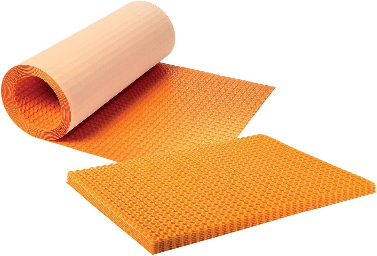 Schluter Ditra-Heat Electric Floor Heating Membrane with Uncoupling, Waterproofing, Vapor Management and Load Support - Ideal for Tiles and Stone - 1/4" Thickness, 8.4 Square Feet - DH5MA