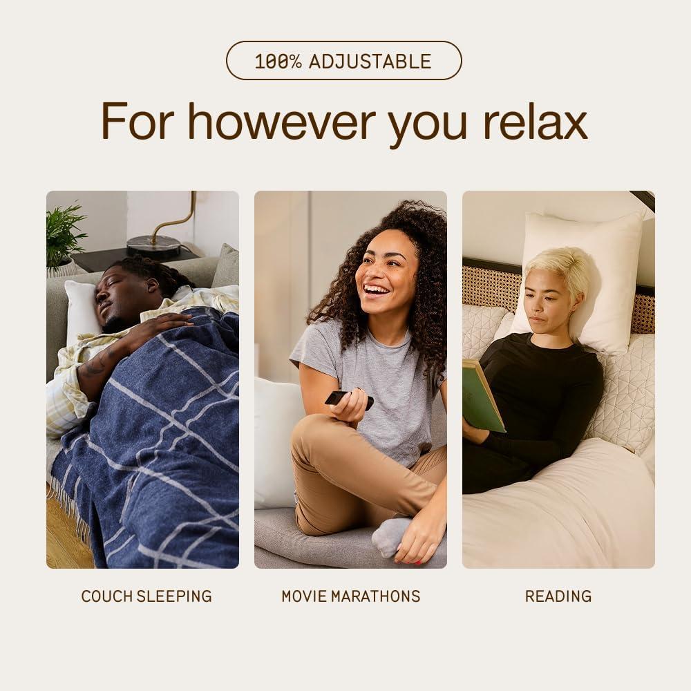 Coop Home Goods Throw Pillow Inserts Set of 2, 12 x 20 Inches White Square Indoor Decorative Pillow Inserts Adjustable Memory Foam Fill Pack of 2