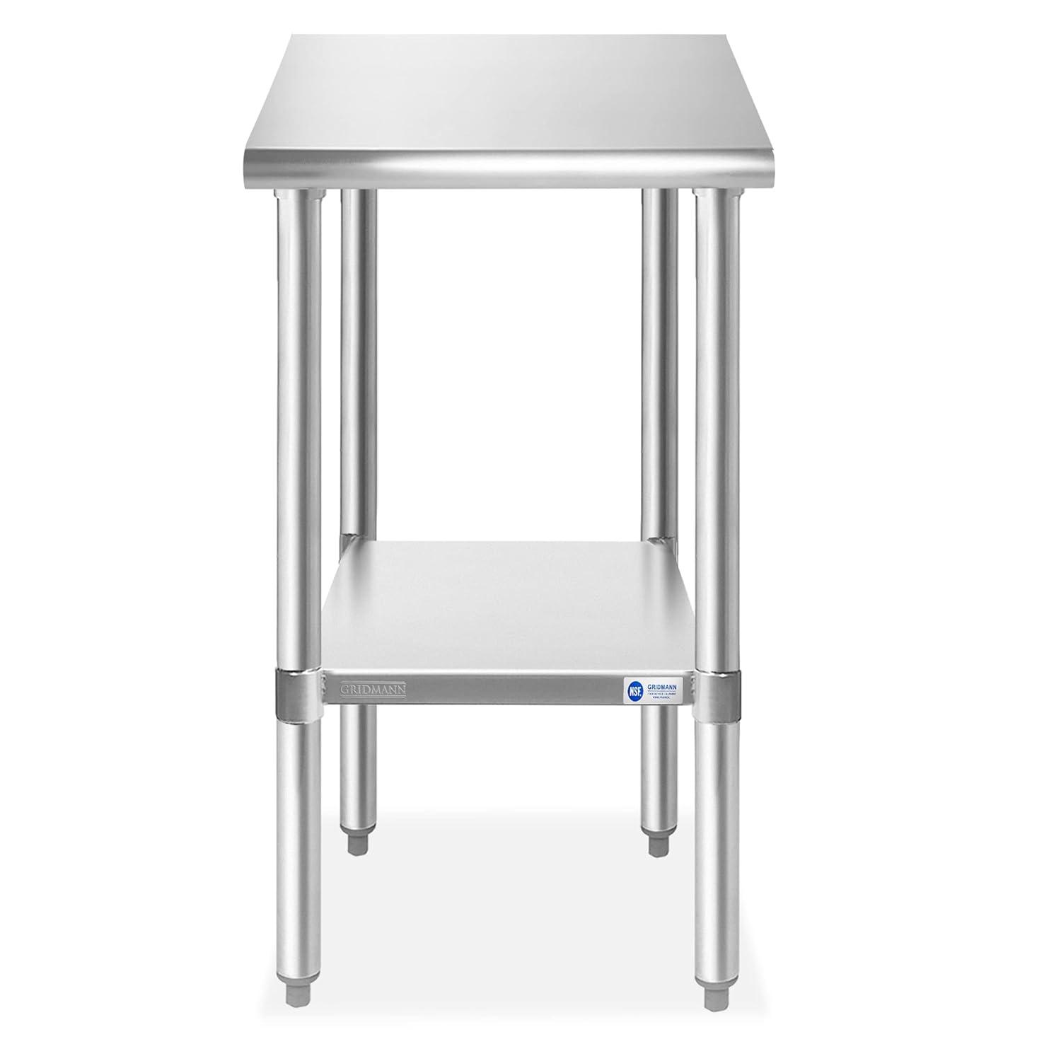 GRIDMANN NSF Stainless Steel Commercial Prep Table By GRIDMANN