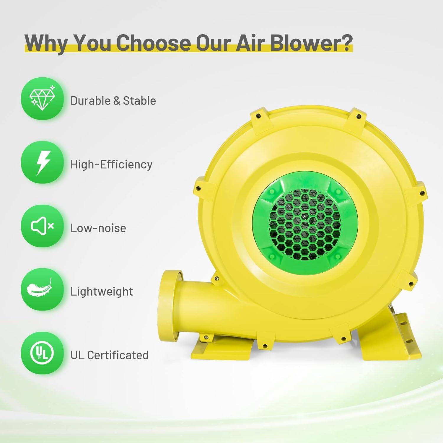 Costway Inflatable Bounce House Blower 1100W 1.5HP Air Pump Commercial Castle Slide Fan