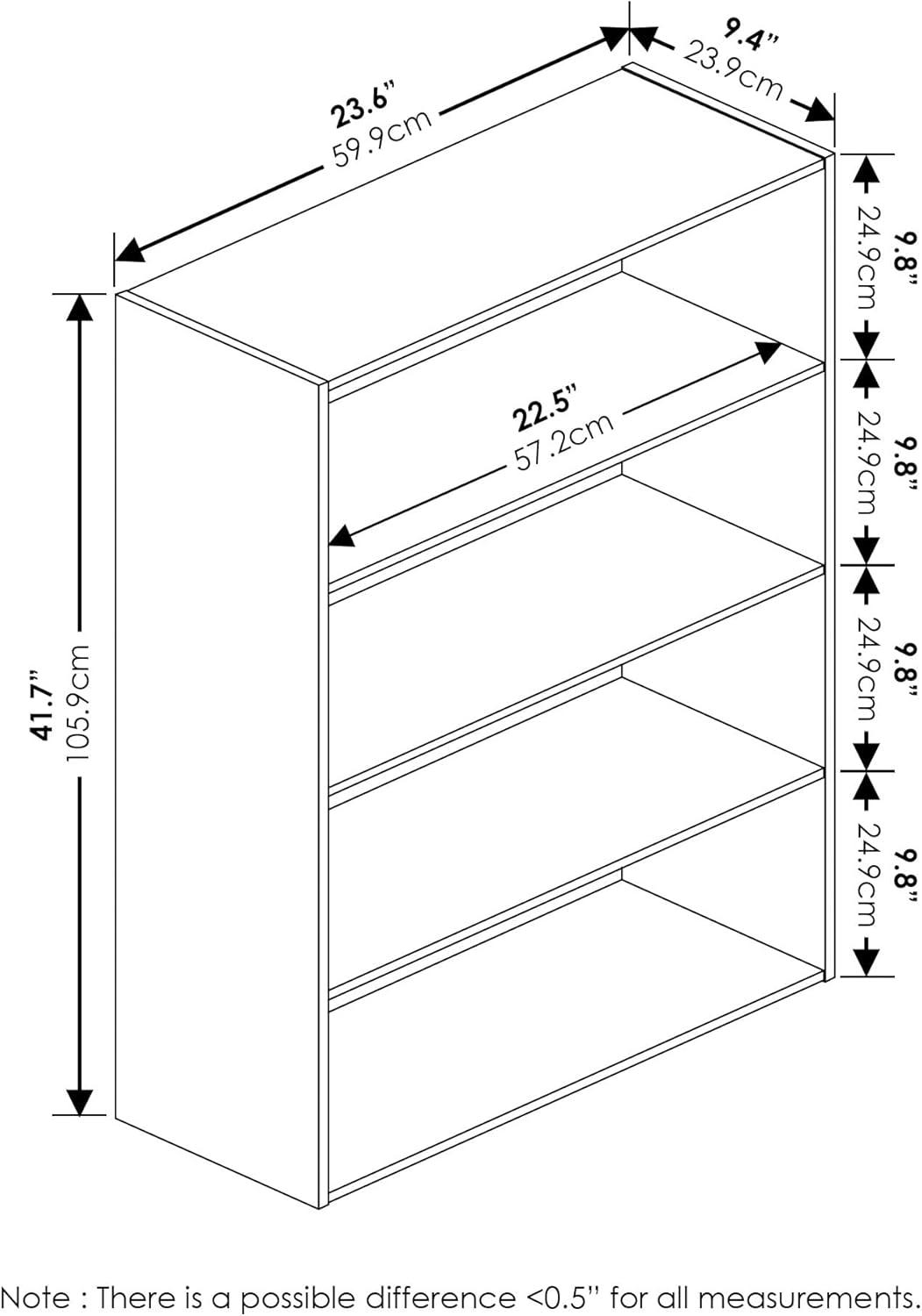 Furinno 4-Cube Open Bookshelf Home Decor Storage Organizer Sofa Side Display Shelf,Steam Beech