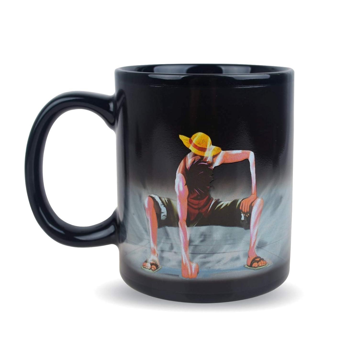 One Piece Luffy Changing Coffee Mug Heat-Sensitive Reactive Ceramic Cup Coffee Mug