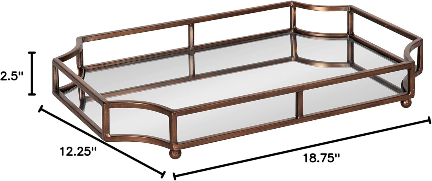 Kate and Laurel Ciel Tray, 19x13x3, Bronze