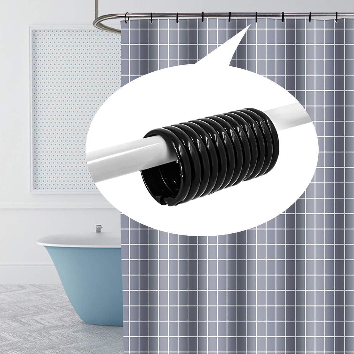 24 PCS Plastic Shower Curtain Rings, Shower Curtain Hooks for Bathroom, C Type Ring Hook for Shower Curtain, Plastic Shower Curtain Rings(Transparent)