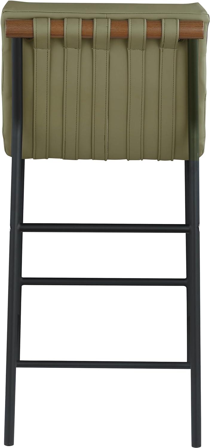 Meridian Furniture,Burke Green Vegan Leather Counter Stool