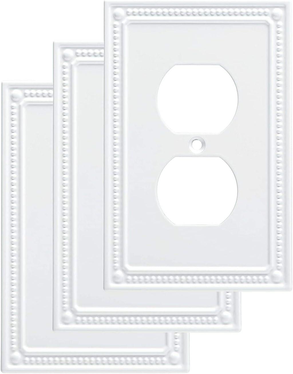 Classic Beaded 1-Gang Duplex Outlet Wall Plate