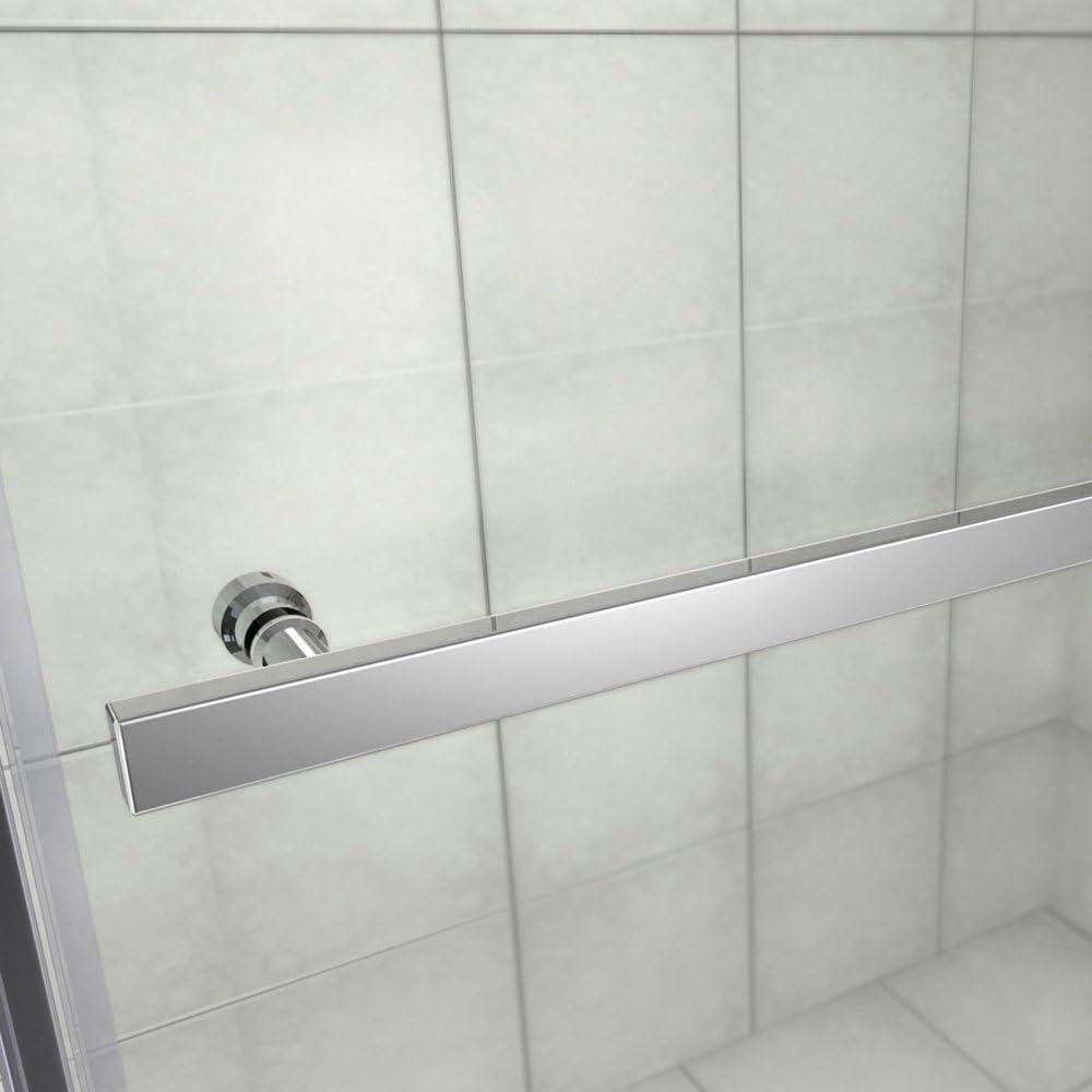 Prism 34.125" W x 34.125" D x 72" H Frameless Rectangle Shower Enclosure with Fixed Panel