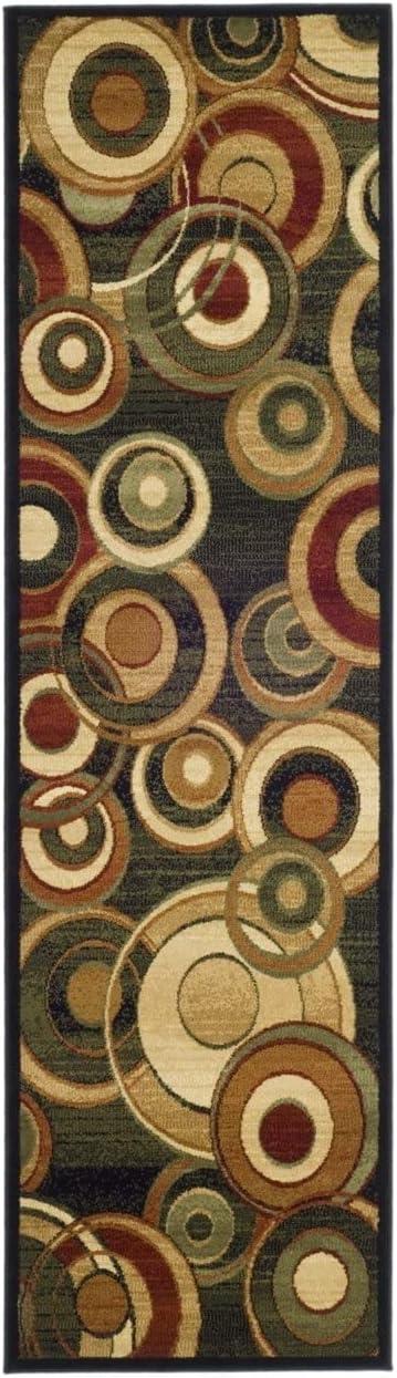 Lyndhurst LNH225 Power Loomed Runner Rug - Black/Multi - 2'3"x6' - Safavieh