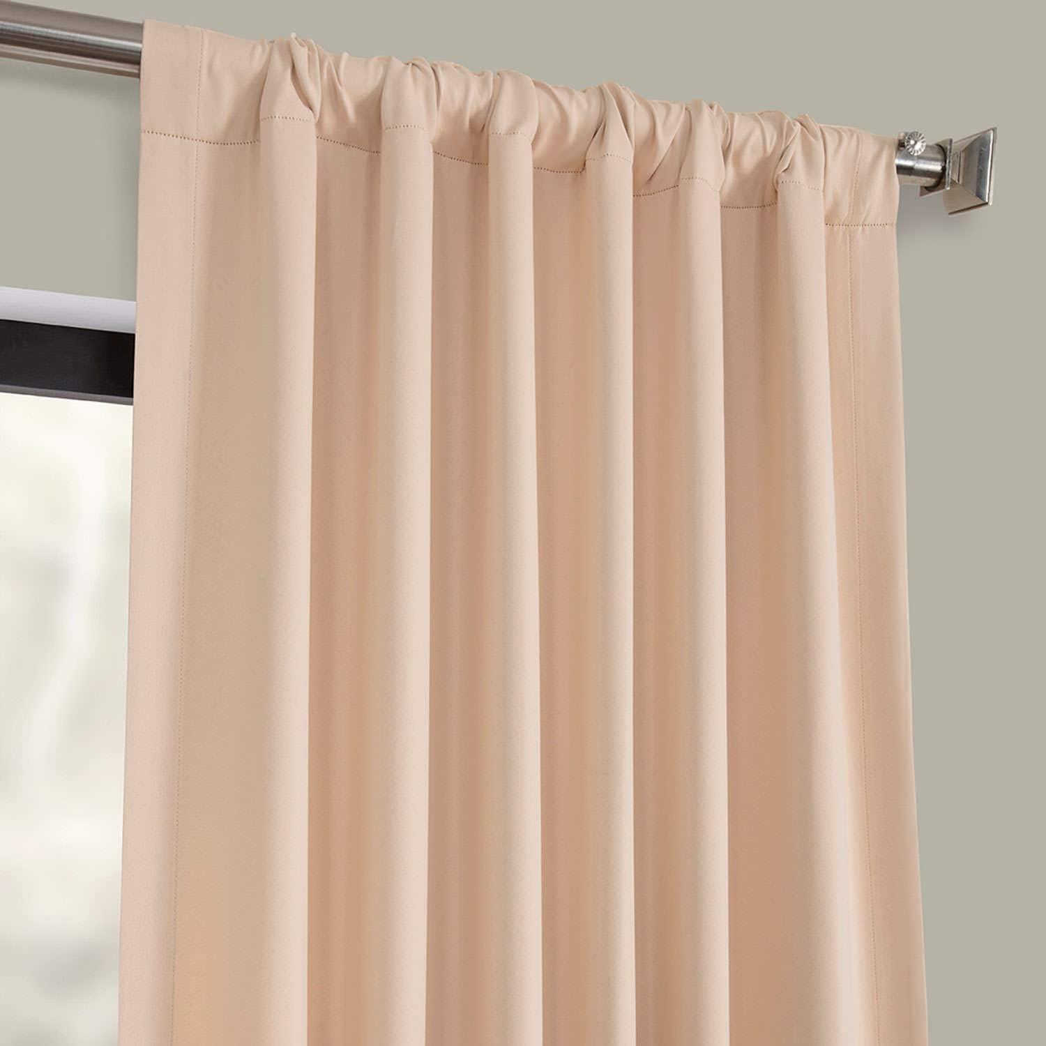 Bellini Peach 108" Blackout Polyester Rod Pocket Curtains