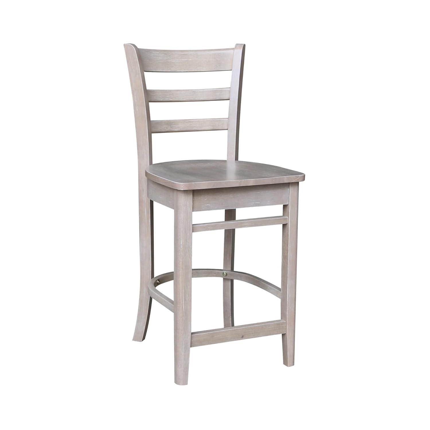 International Concepts 30 inches x 30 inches Counter Height Table with 2 Emily Counter Height Stools - 3 Piece Set