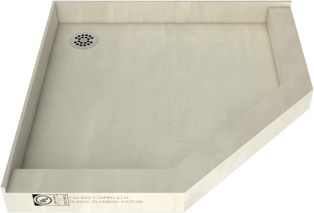 Neo-Angle 36" x 36" Shower Base with Chrome Drain