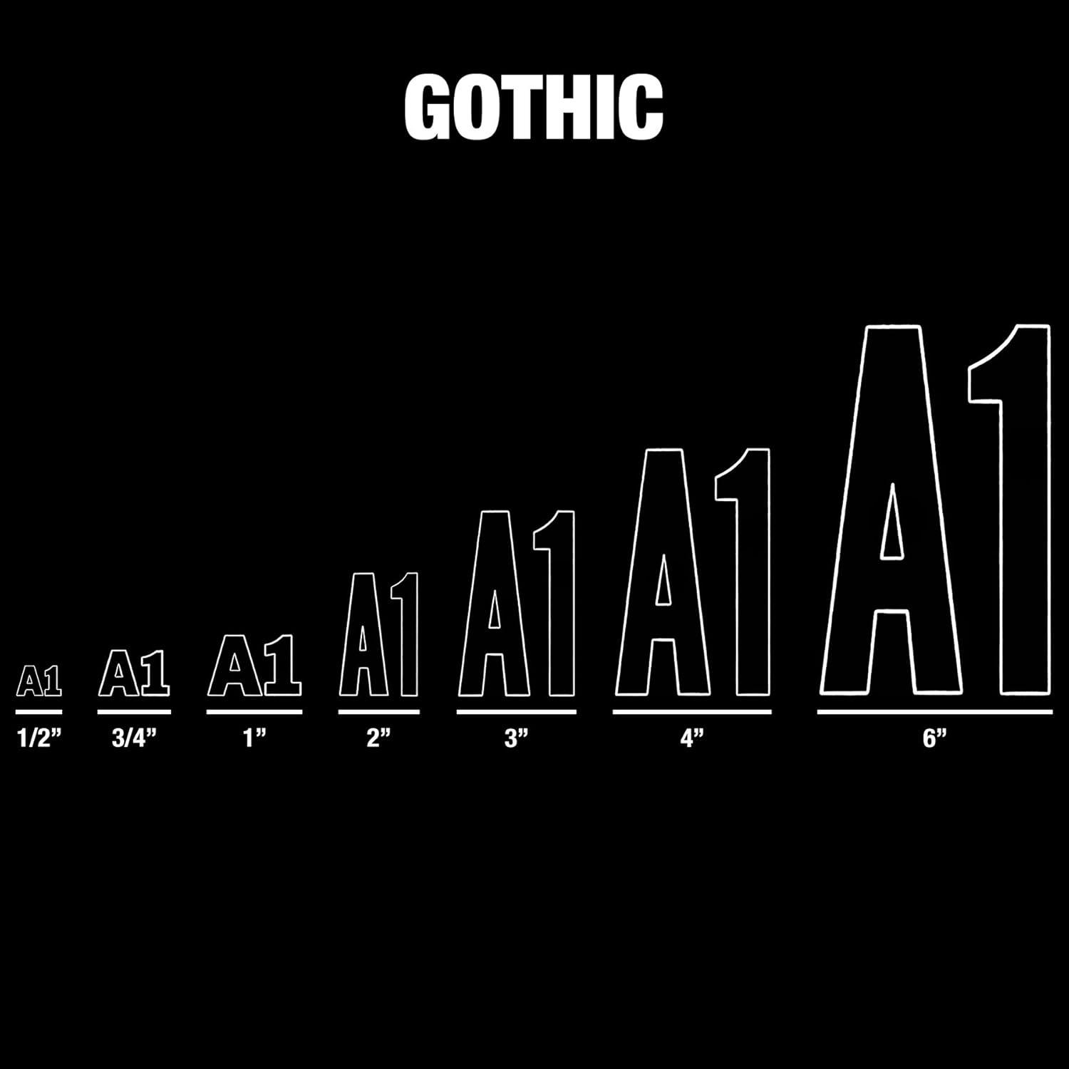 Duro Permanent Adhesive Vinyl Letters & Numbers 2" 167/Pkg-Gold