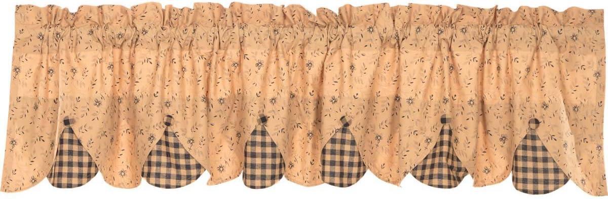 VHC Brands Maisie Valance 18x72 Country Curtain, Tan