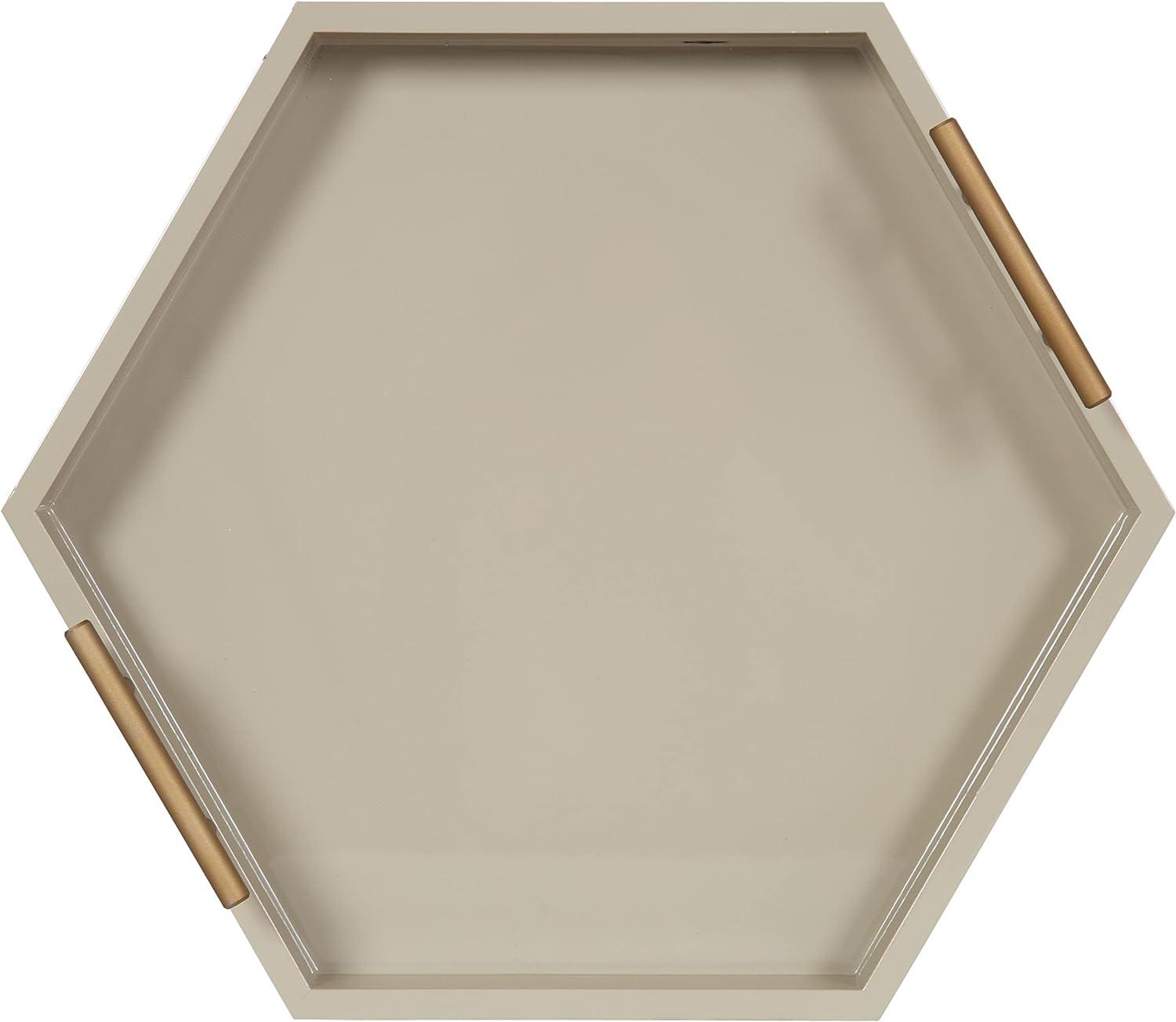 Kate and Laurel Lipton Tray, 18x18, Brown and Gold